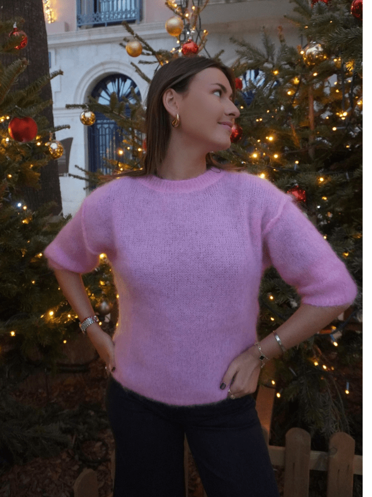 Pull mohair rose pale ELSA