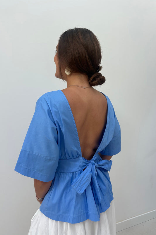 Blouse bleue MADIE
