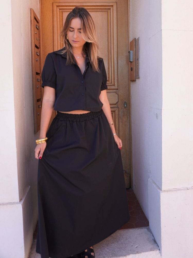 Jupe maxi noire JULIETTE