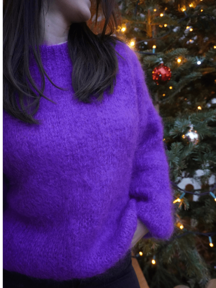 Pull mohair violet KLARA