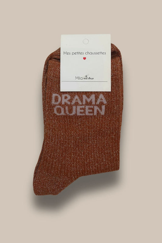 Chaussettes à paillettes DRAMA QUEEN orange
