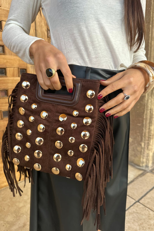 Sac franges et clous ANAK chocolat