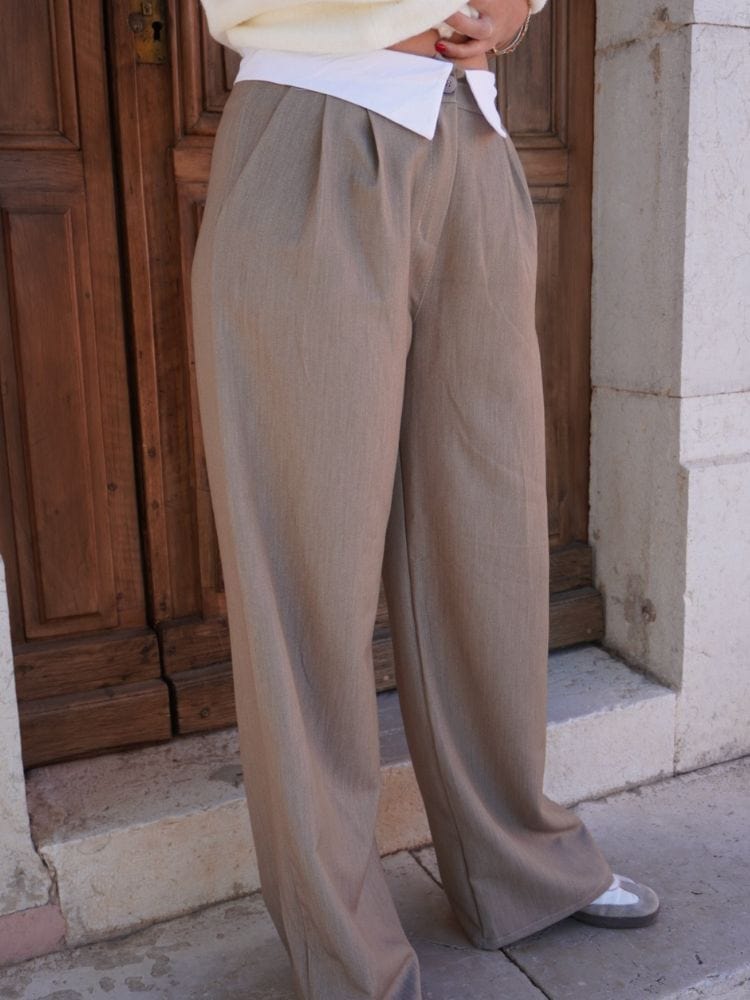 Pantalon costume beige CAPUCINE