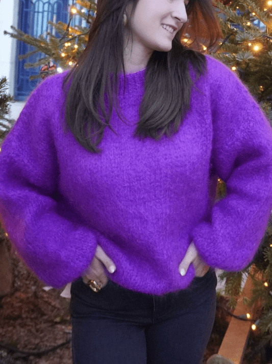 Pull mohair violet KLARA