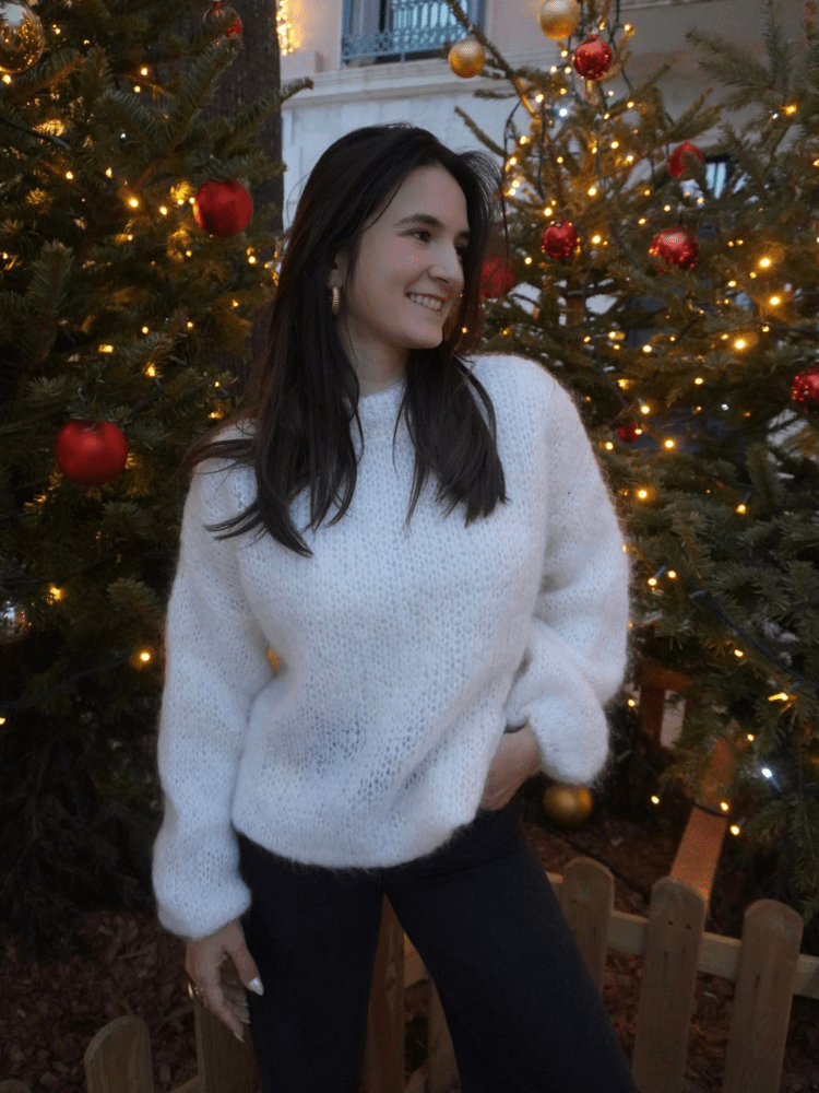 Pull mohair blanc KLARA