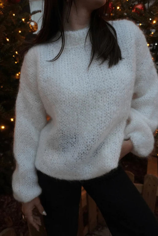 Pull mohair blanc KLARA