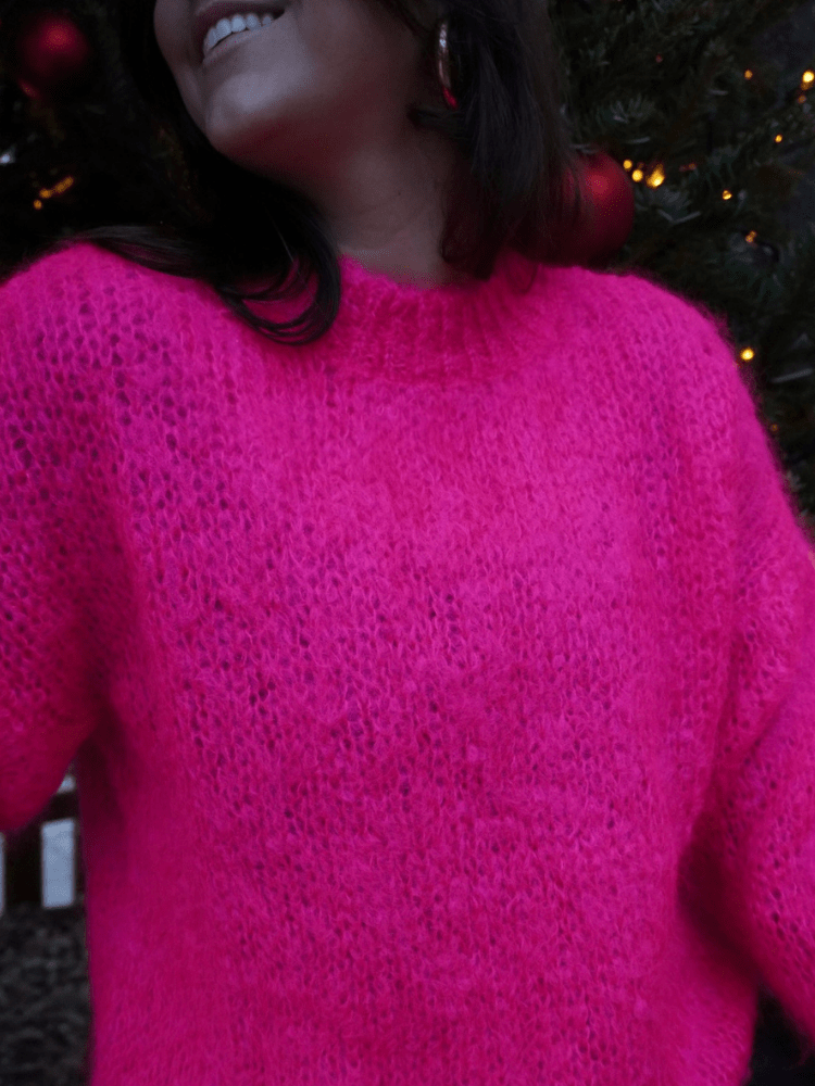 Pull mohair rose KLARA