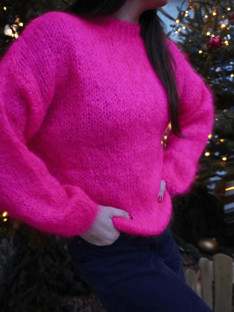 Pull mohair rose KLARA