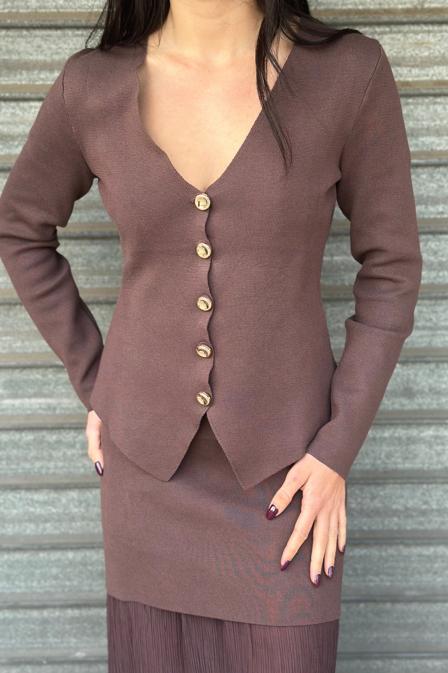 Top CHARLOTTE marron