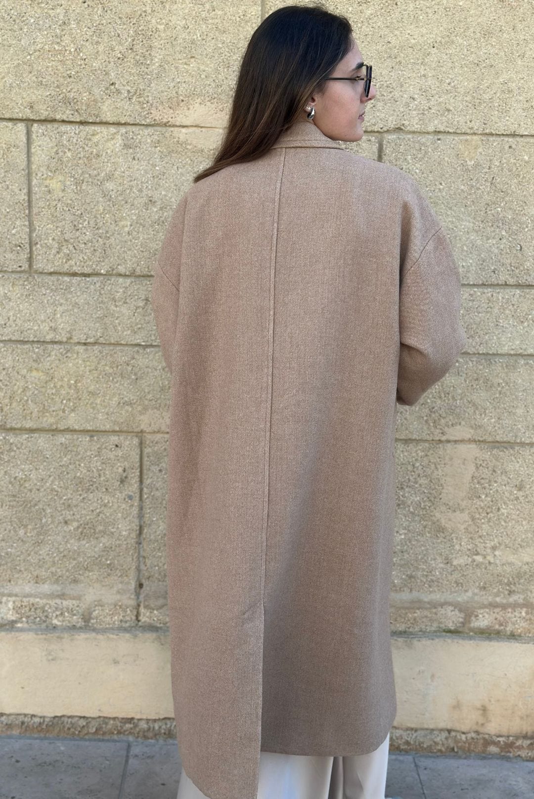 Manteau long beige PAULA