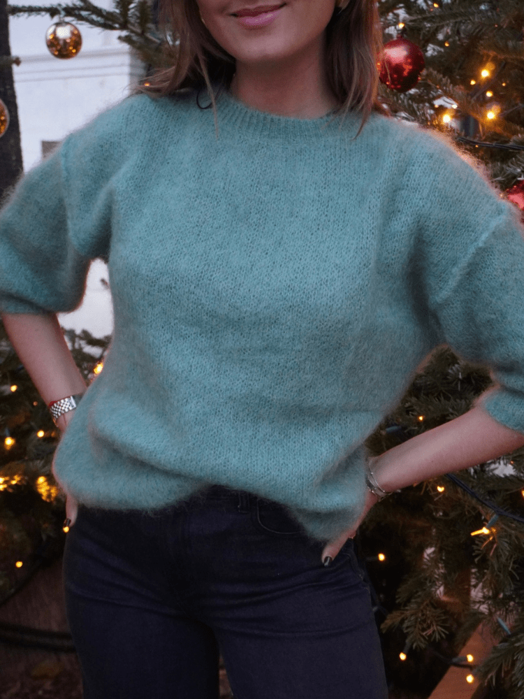 Pull mohair vert ELSA