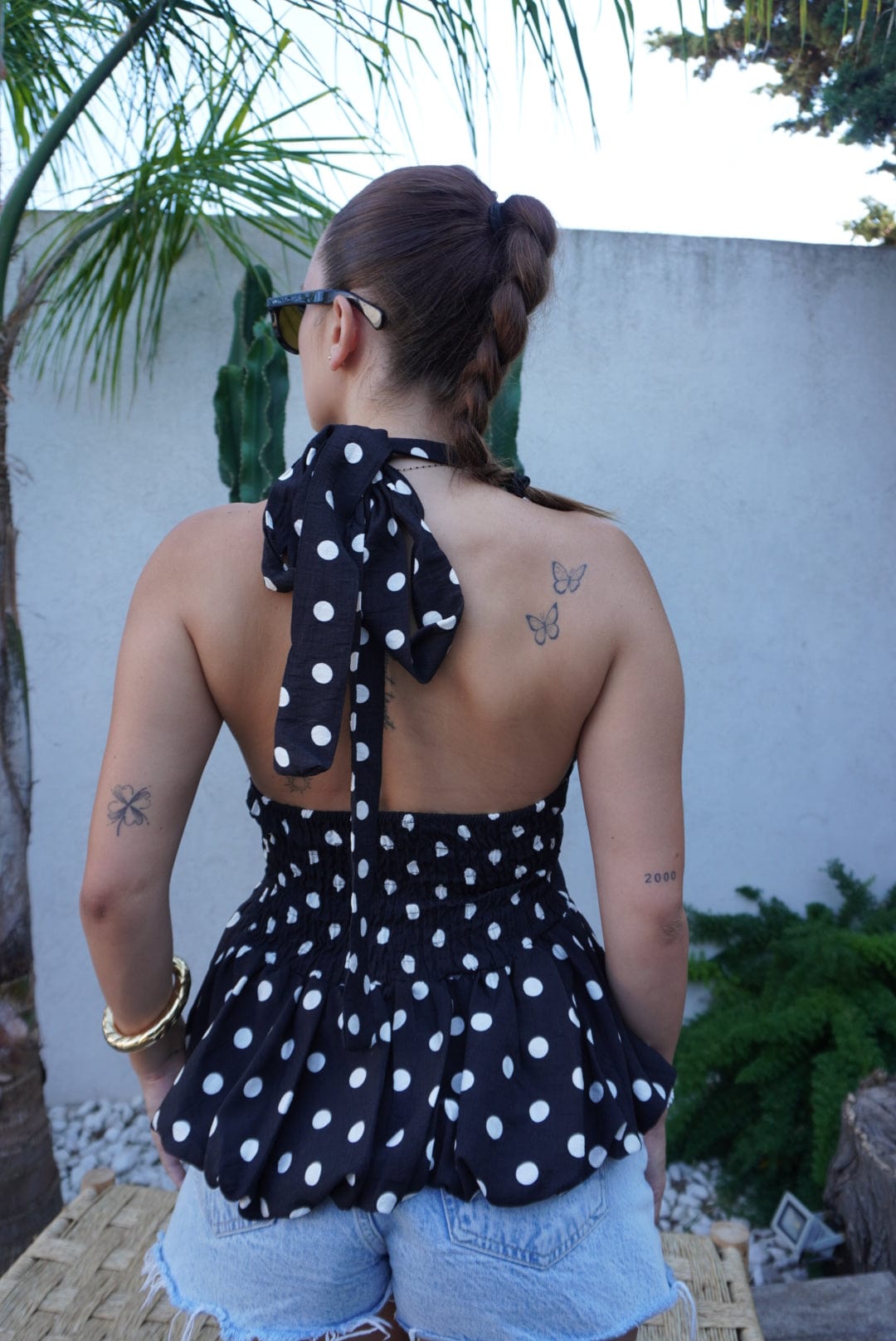 Top TINKA noir et blanc