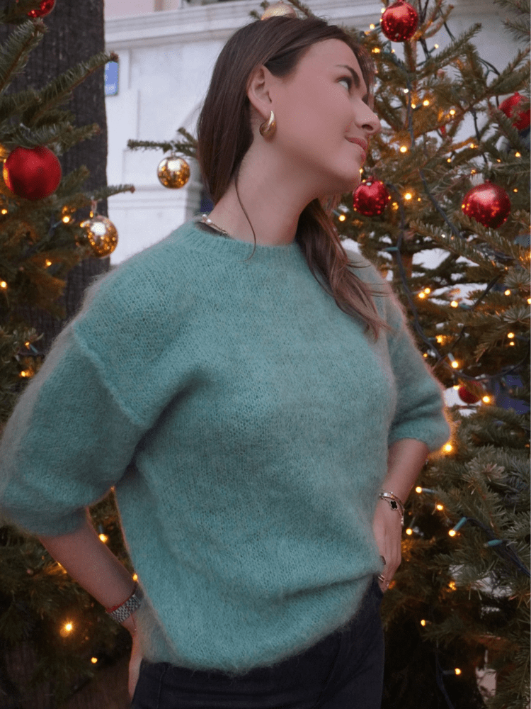 Pull mohair vert ELSA