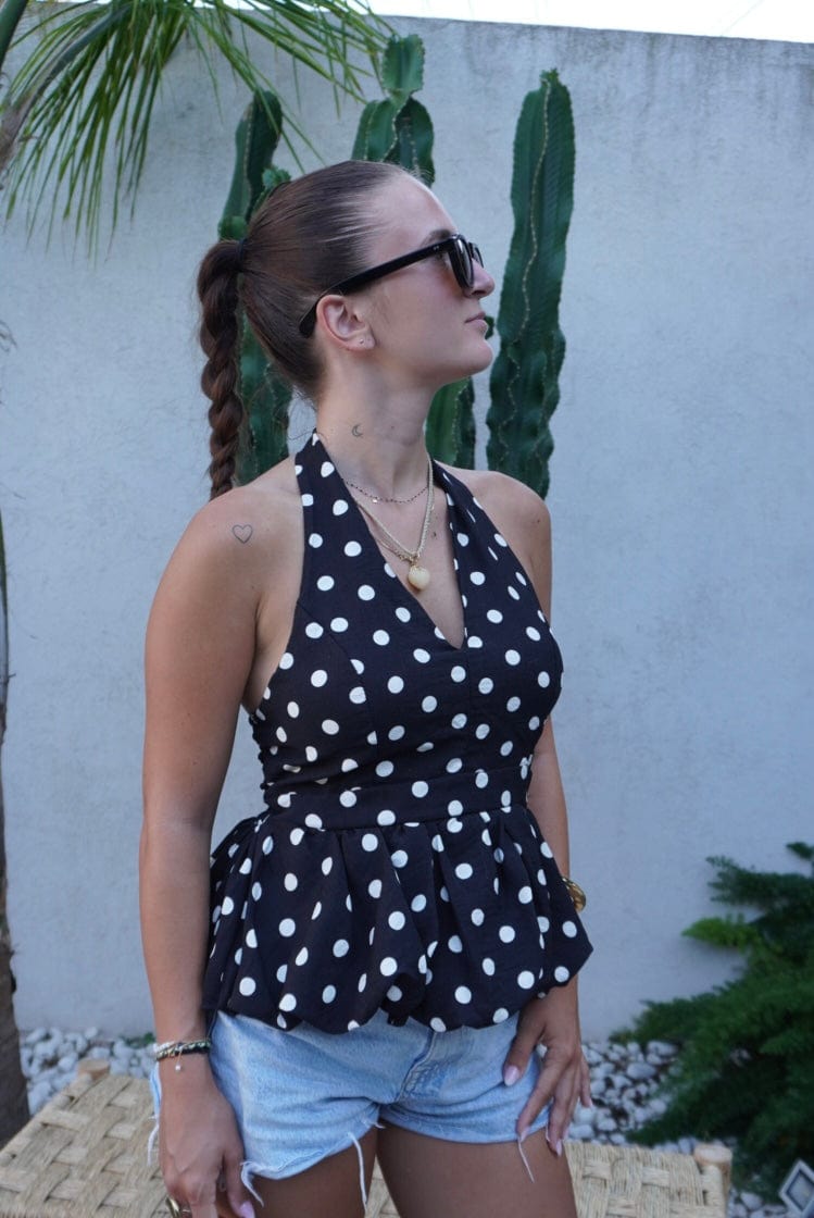Top TINKA noir et blanc