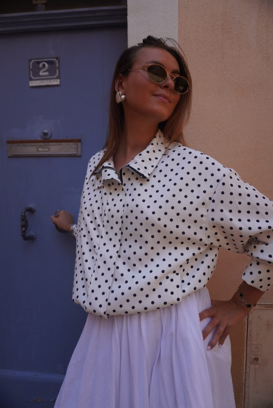 Veste ALBA blanche et noire