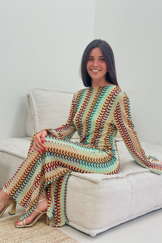 Robe en crochet SAINT TROPEZ multicolore