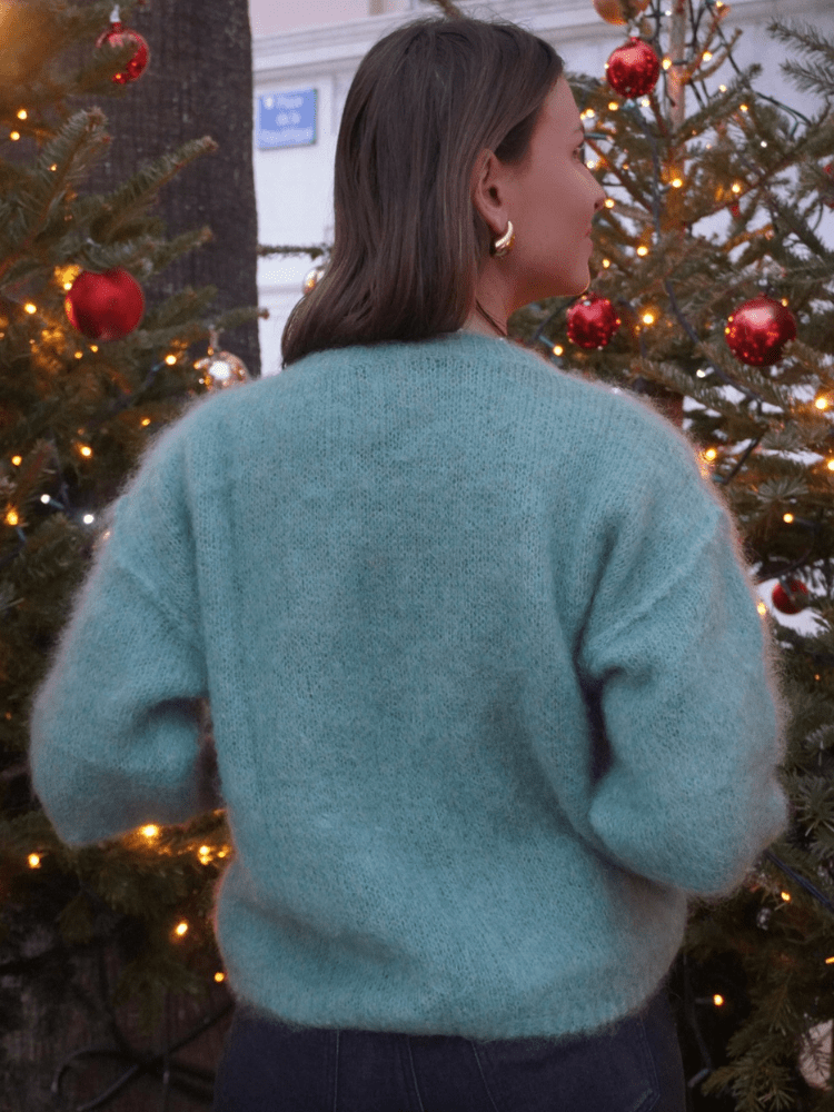 Pull mohair vert ELSA