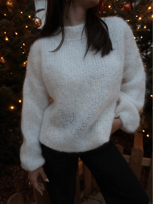 Pull mohair blanc KLARA