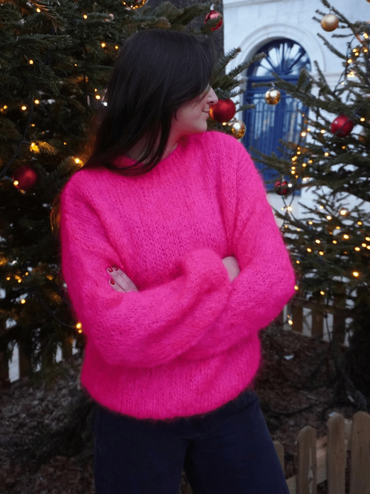 Pull mohair rose KLARA