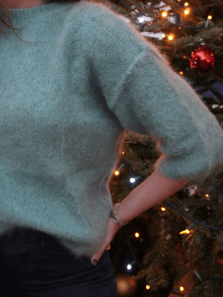 Pull mohair vert ELSA