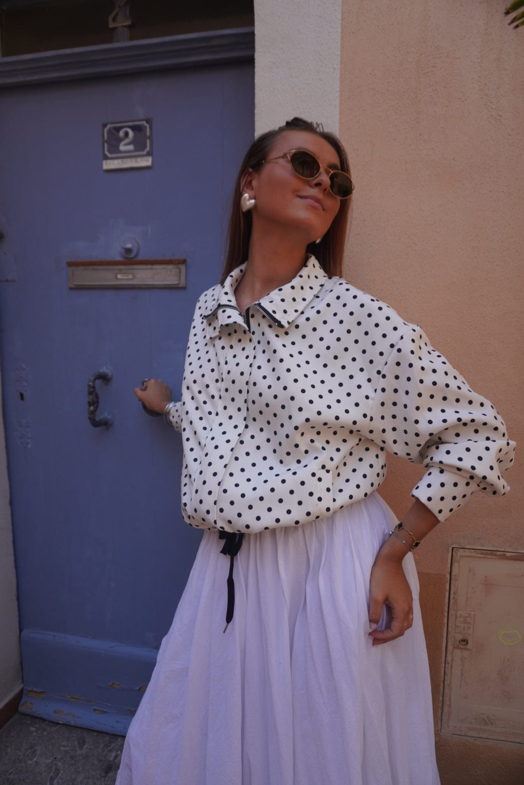 Veste ALBA blanche et noire