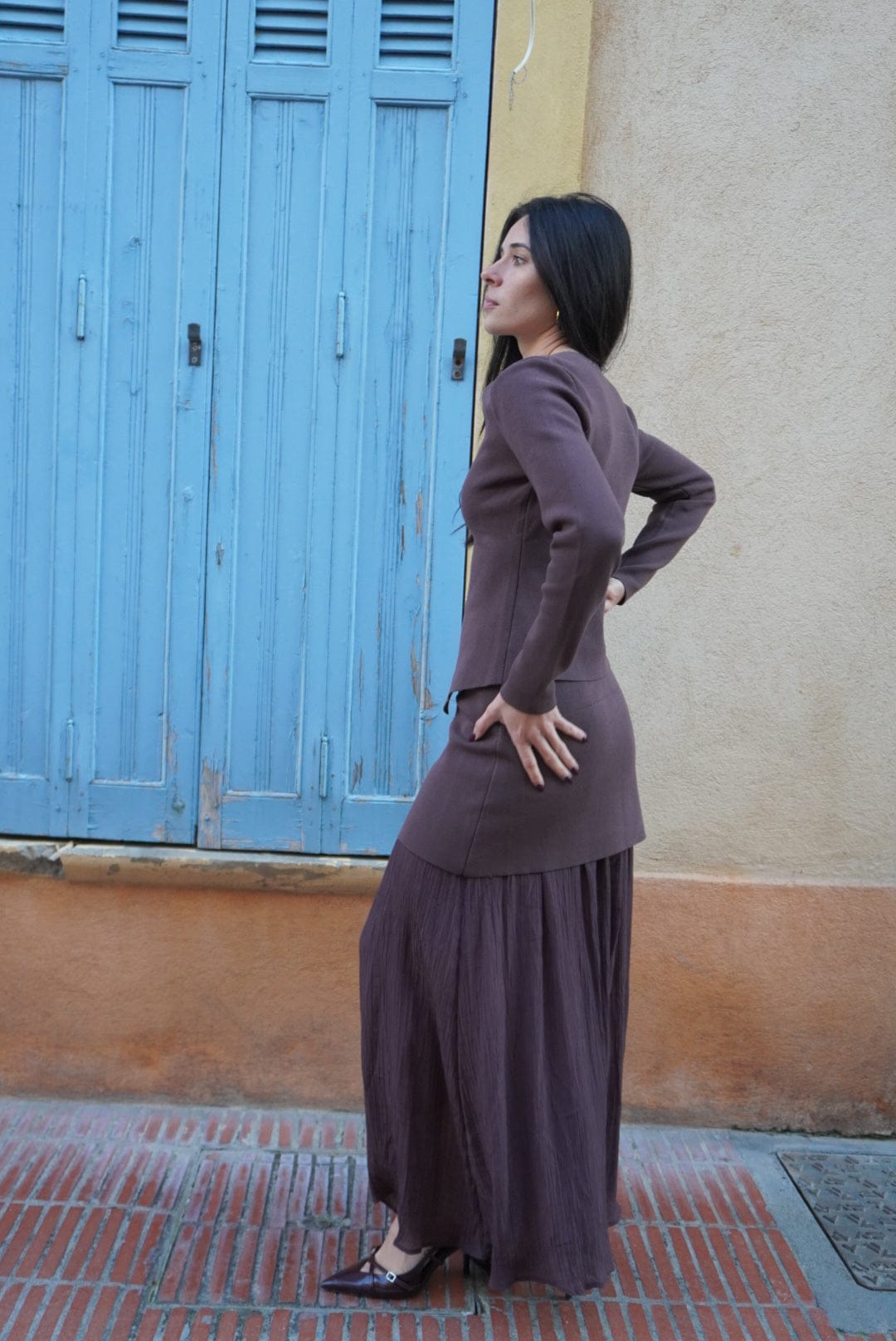 Top CHARLOTTE marron