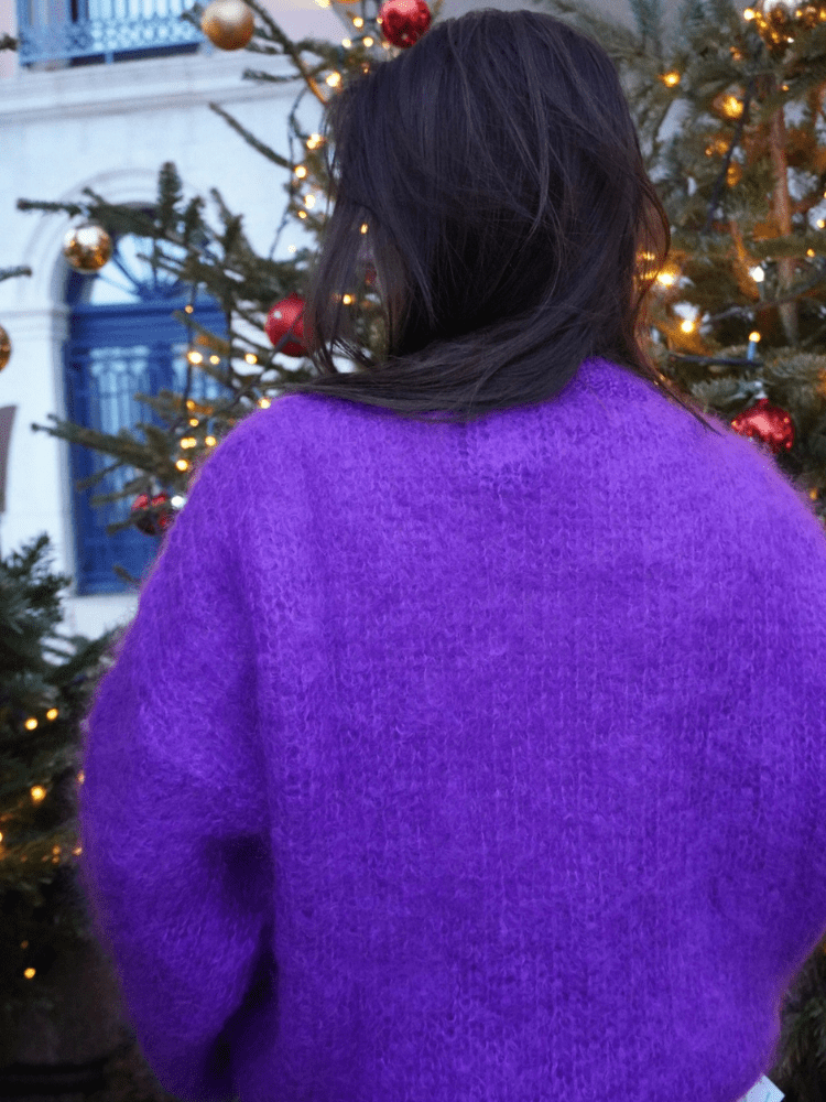 Pull mohair violet KLARA