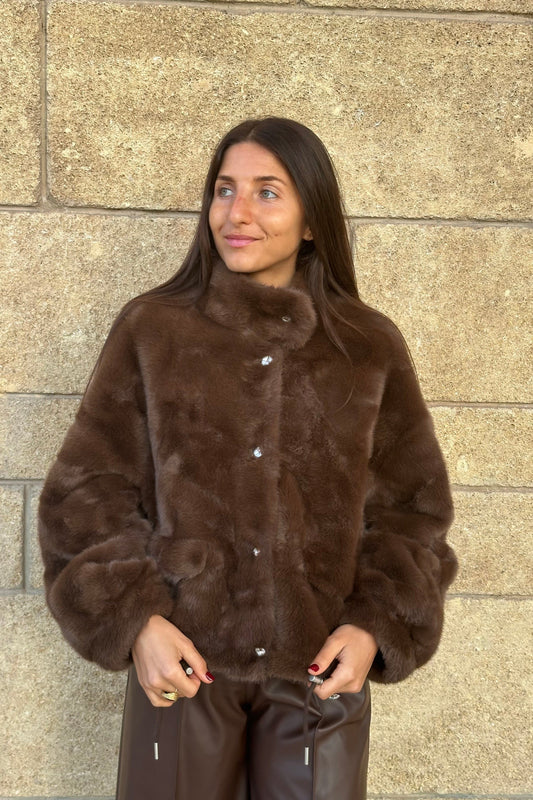 Fausse fourrure ANOUCHKA manche longue