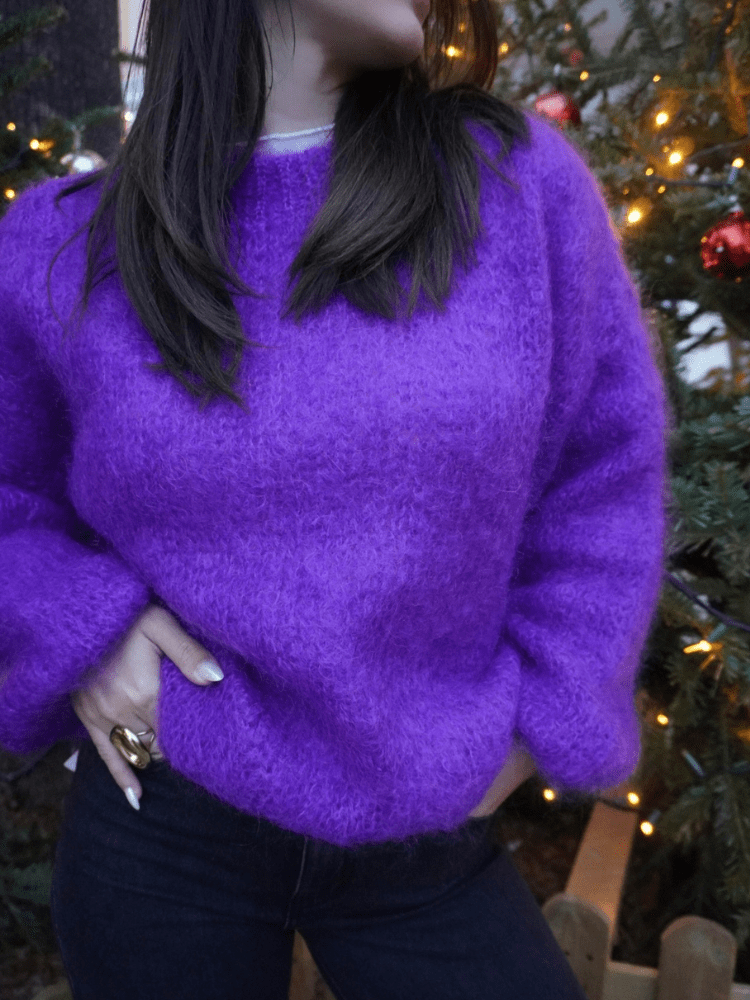 Pull mohair violet KLARA